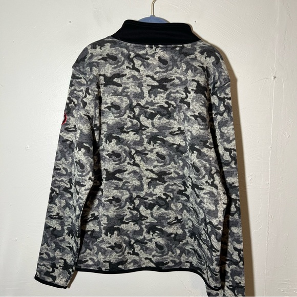 Canada Weather Gear Camouflage Fleece Pullover 1/4 Snap Sweater Mens Large - Picture 4 of 5